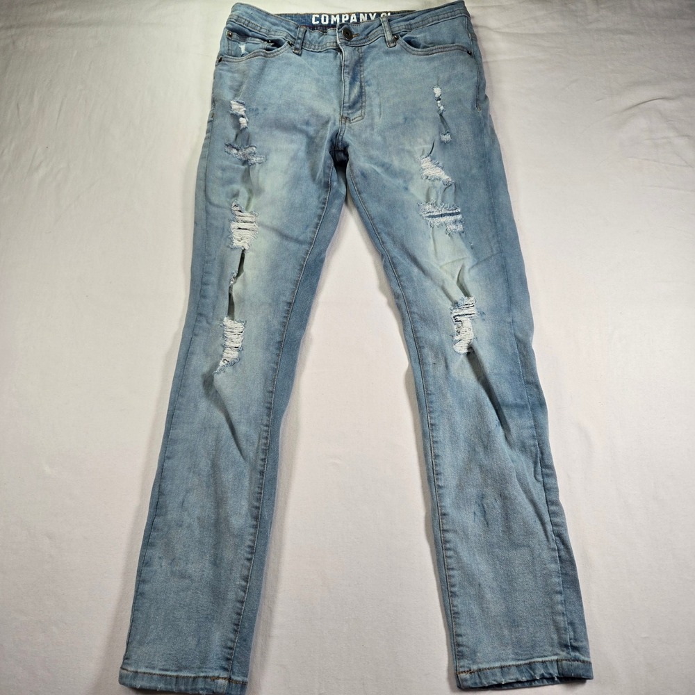Company 81 Mens Distressed Ripped Light Wash Denim Jeans Size Tag 32x32‎